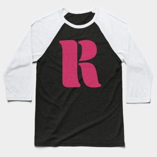 Pink Alphabet R Baseball T-Shirt